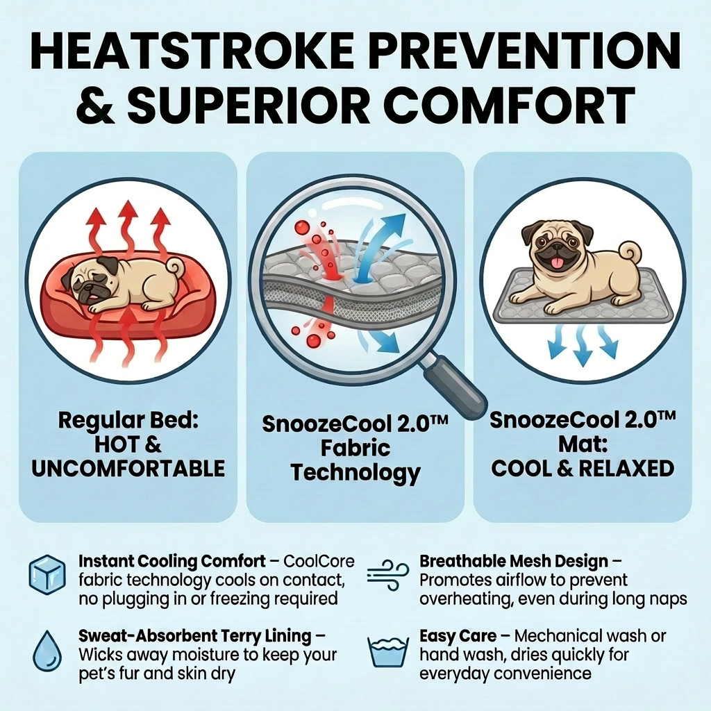 SnoozeCool™ - Self Cooling Pet Mat 2.0